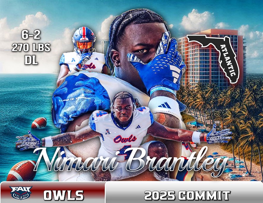 Coconut Creek DL Nimari Brantley Commits to FAU Football Class of 2025